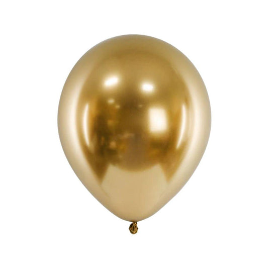 Baloane Latex Chrome, Auriu, cod 922 - 30 cm - Set 4 buc. - nuria.store.ro