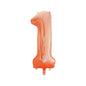 Baloane Folie Piersica Cifra 1 - 100cm - nuria.store.ro