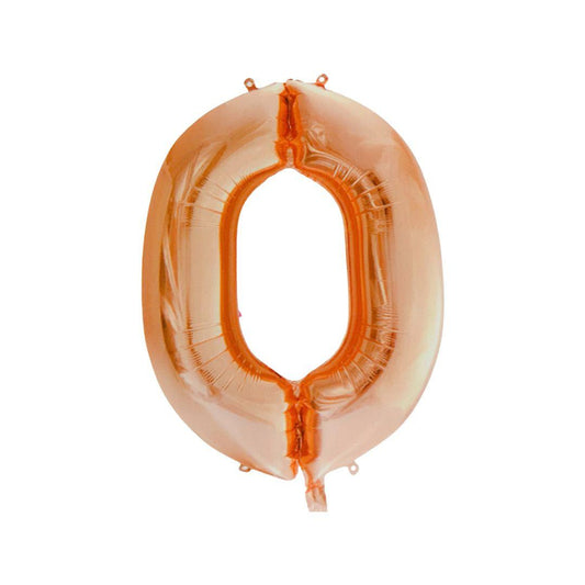 Baloane Folie Piersica Cifra 0 - 100cm - nuria.store.ro