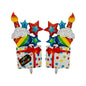 Balon Folie Cadou, Briosa cu Lumanare si Stelute, 62 x 109 cm - nuria.store.ro
