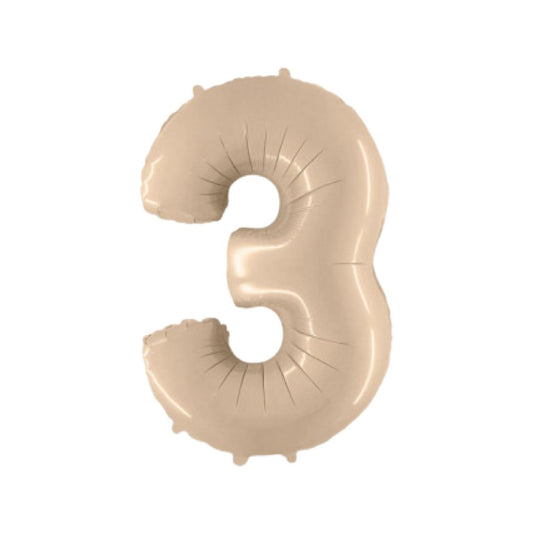 Baloane Folie Nude Cifra 3 - 100 cm (40 inch)