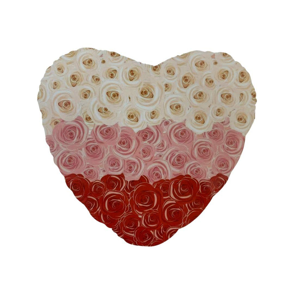 Balon Folie Inima Imprimata cu Trandafiri Ivoriu, Roz, Rosu, 50 cm - nuria.store.ro