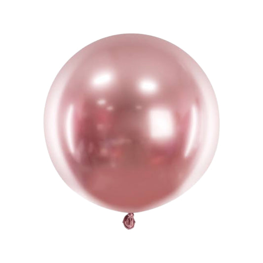 Balon Latex Roz Cromat - 45 cm - 1 buc.