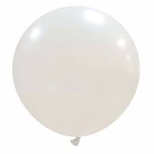 Balon Latex Alb - 45 cm - nuria.store.ro