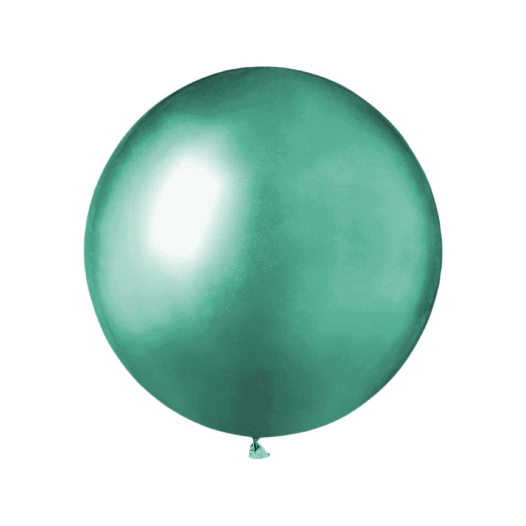 Balon Latex Verde Cromat, Cod 073 b - 45 cm - Set 2 bucati - nuria.store.ro