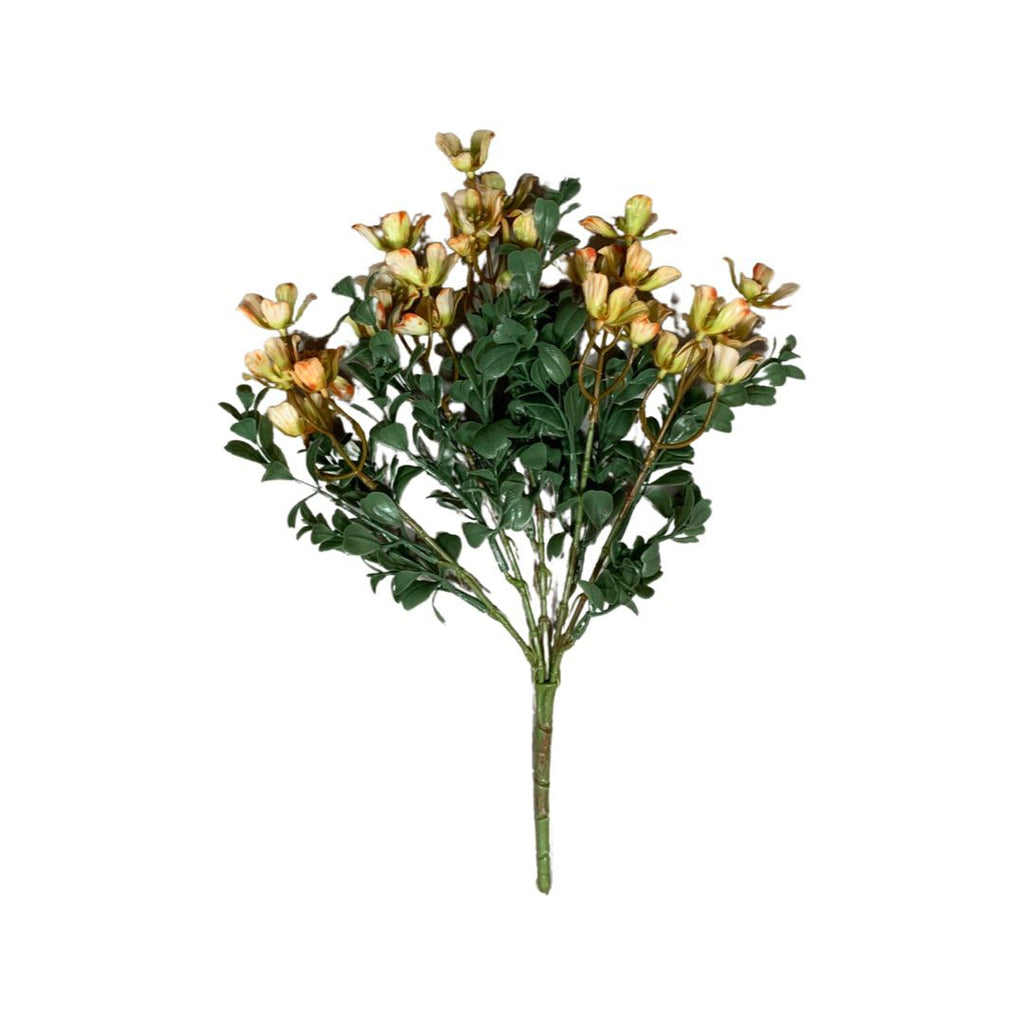 Buchet 5 Fire Plante Suculente cu Floricele Galbene, Artificiale, 38 cm - nuria.store.ro