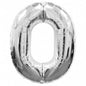 Balon Folie Argintiu Cifra 0 - 15cm - nuria.store.ro