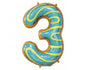 Baloane Folie Donuts Cifra 3 - 100cm - nuria.store.ro