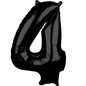 Baloane Folie Negru Cifra 4 - 100cm - nuria.store.ro