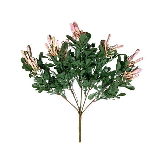 Buchet 5 Plante Artificiale Suculente cu Varfurile Roz Deschis, 30 cm - nuria.store.ro