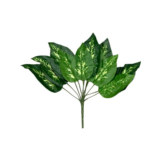 Buchet 12 Frunze Artificiale Dieffenbachia, 44 cm - nuria.store.ro