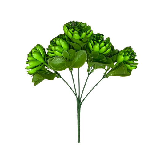 Buchet 5 Plante Artificiale Suculente, Verde, 27 cm - nuria.store.ro