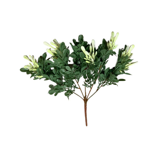 Buchet 5 Plante Artificiale Suculente cu Varfurile Albe, 30 cm - nuria.store.ro