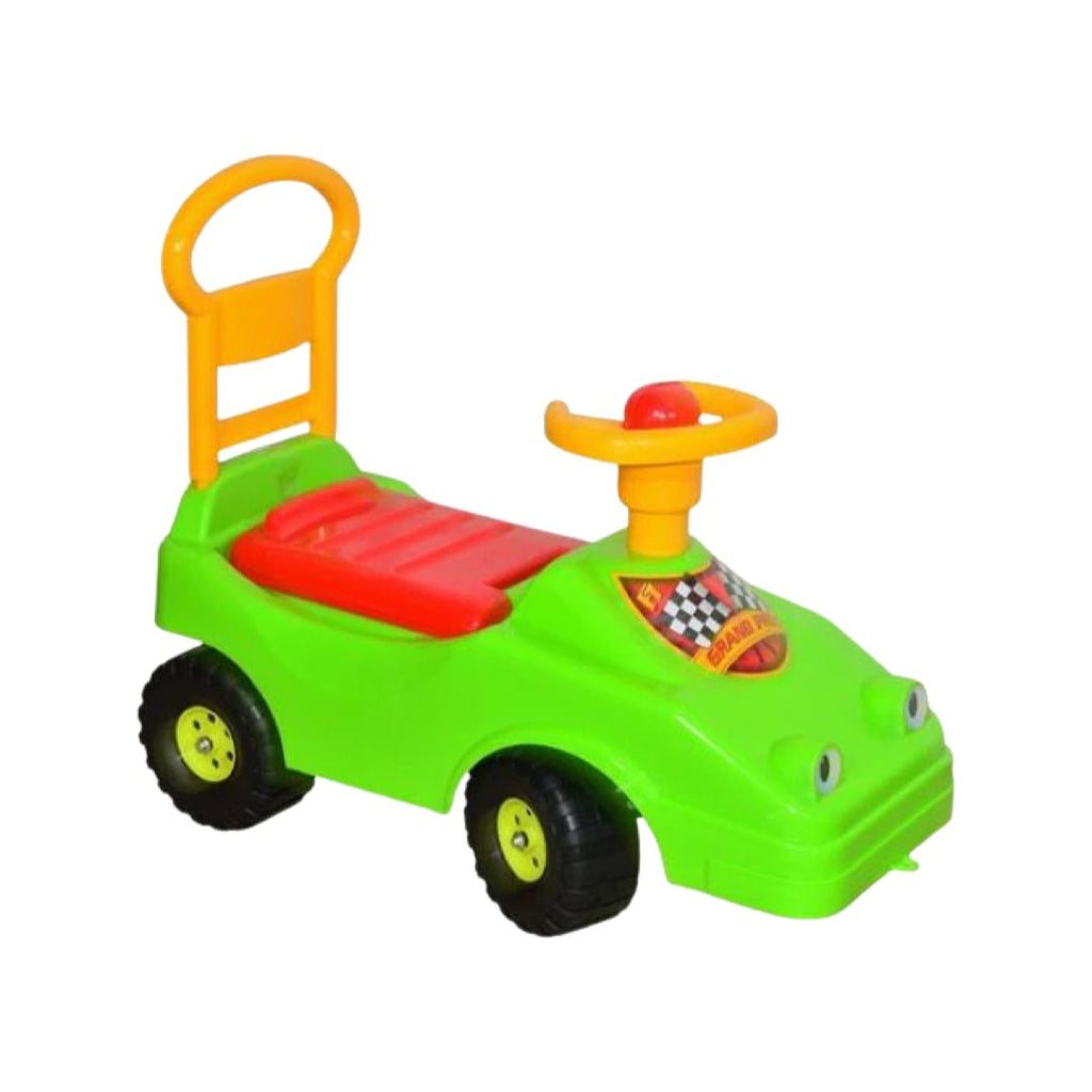 Masinuta Dohany Baby Taxi, Verde cu Rosu, Volan cu Claxon - nuria.store.ro