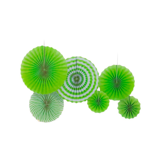 Set 6 Rozete Evantai, Verde Deschis - nuria.store.ro