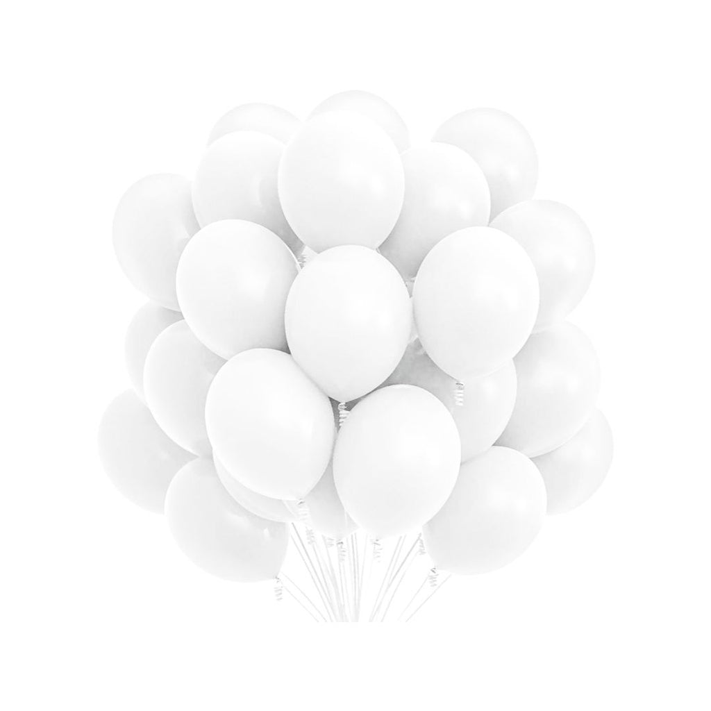 Balon Latex Alb, cod 133, 25 cm - Set 100 bucati - nuria.store.ro