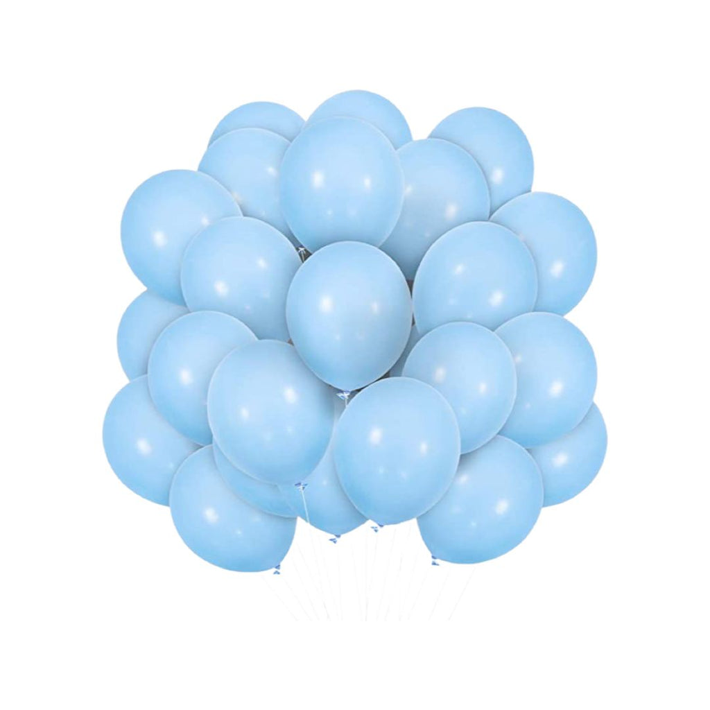 Balon Latex Blue Pastel, cod 127, 25 cm - Set 100 bucati - nuria.store.ro