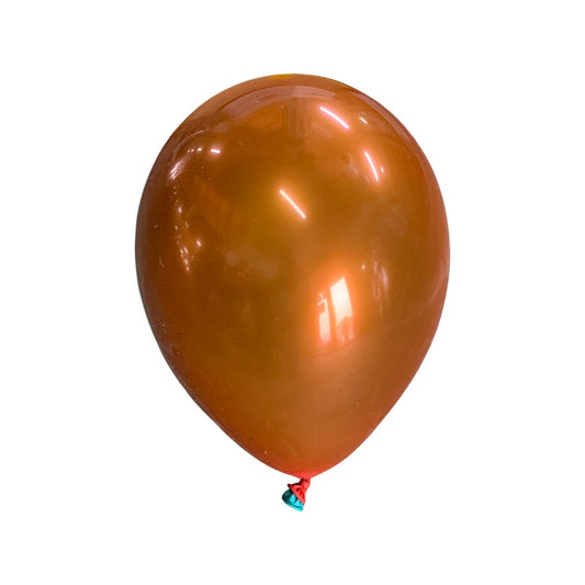 Balon Latex dublu 2 in 1, Portocaliu cu Verde Cromat, cod 408, 25 cm - Set 20 bucati - nuria.store.ro