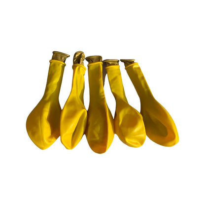 Balon Latex dublu 2 in 1, Galben cu Aurit Cromat, cod 406, 25 cm - Set 20 bucati - nuria.store.ro