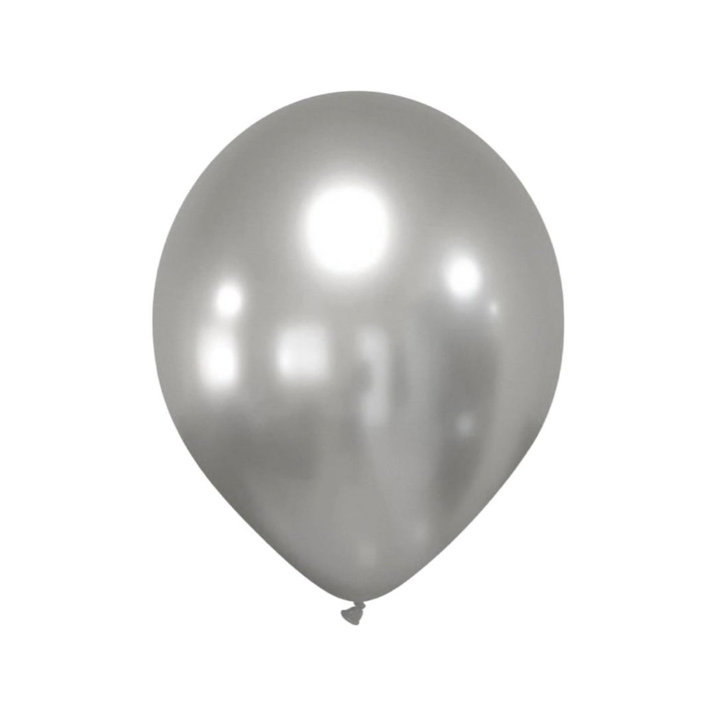 Balon Latex Argintiu, cod 511b, 13 cm - Set 25 bucati - nuria.store.ro