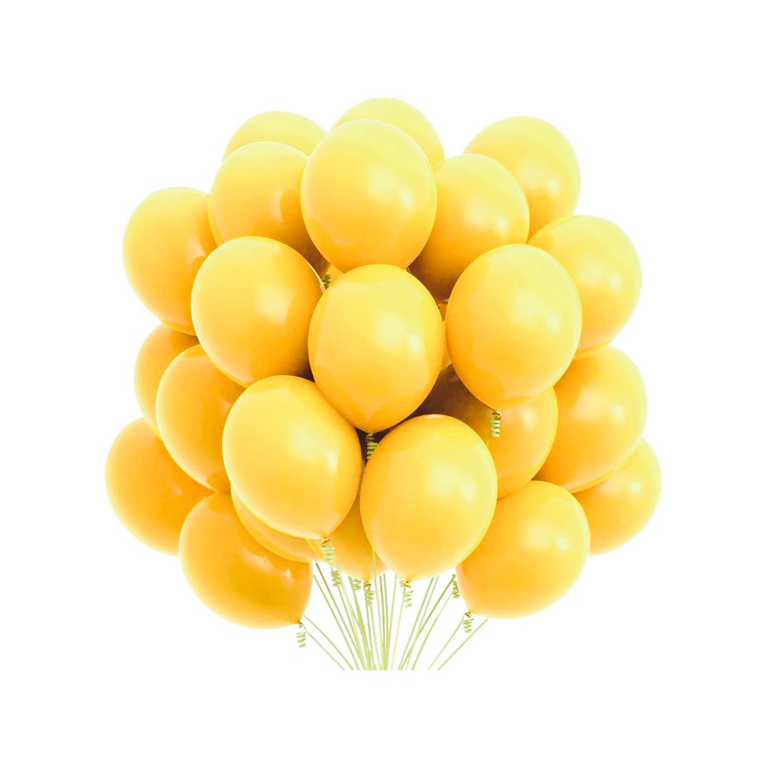 Balon Latex Galben Primavara, cod 395, 25 cm - Set 50 bucati - nuria.store.ro