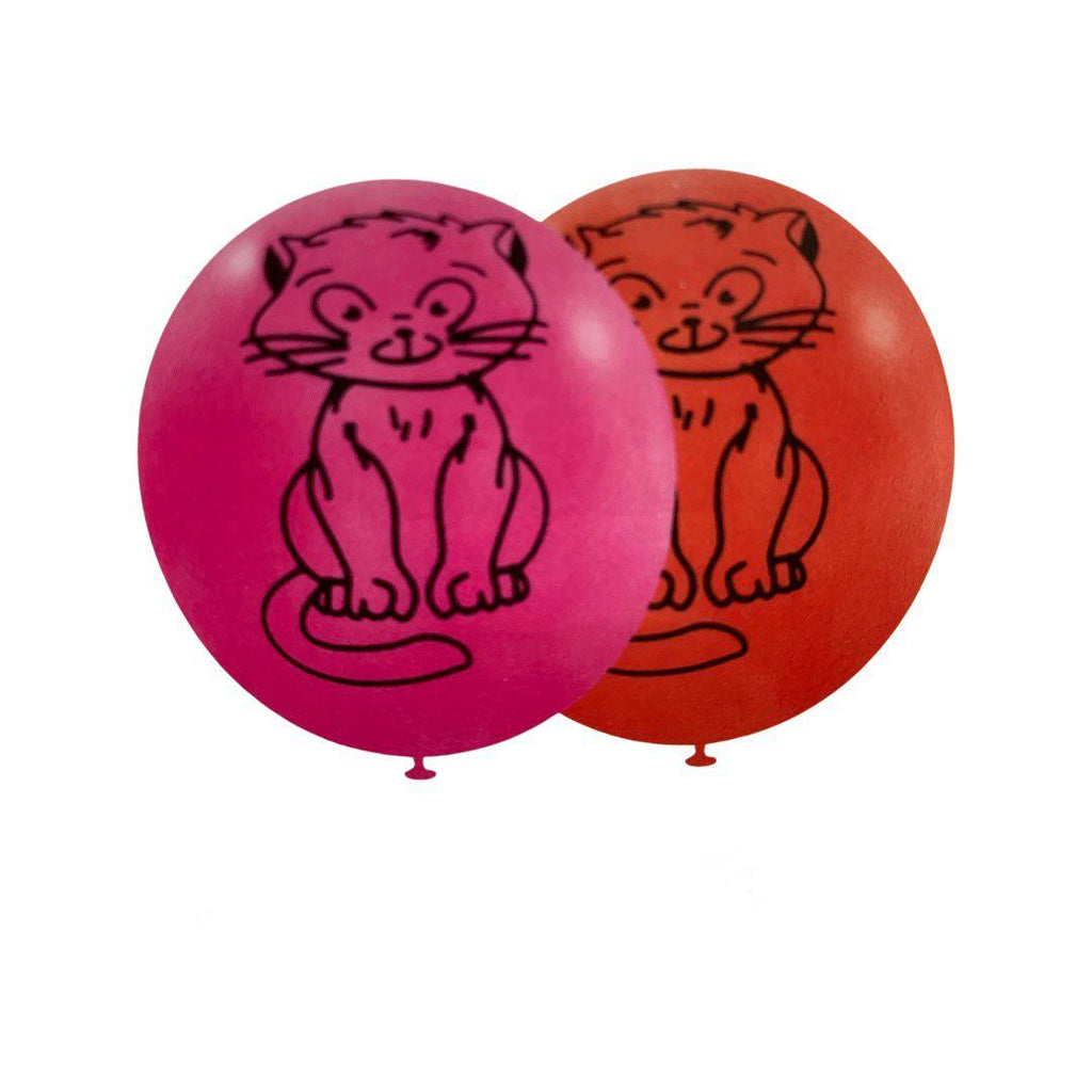 Baloane Latex cu Pisicuțe, Fiecare Balon Are Alta Culoare, 30 cm - Set 5 bucati - nuria.store.ro