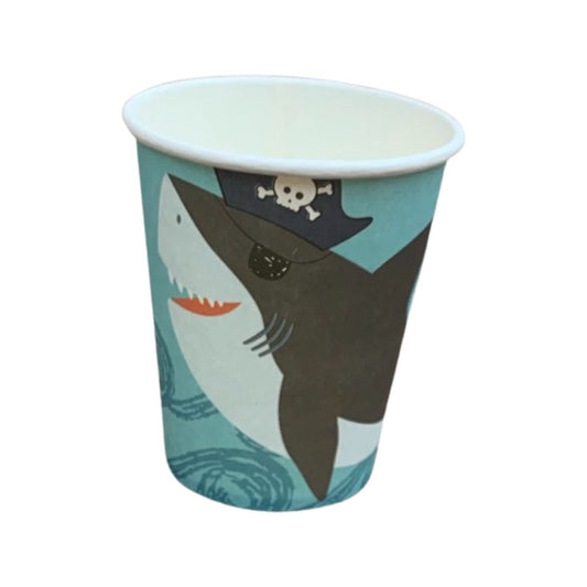 Set 6 Pahare cu Rechin Pirat - 250 ml - nuria.store.ro