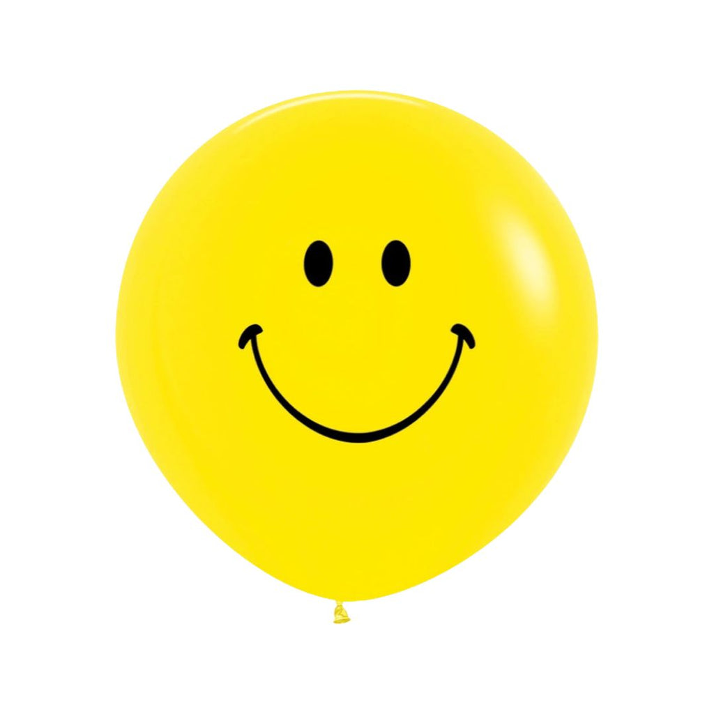 Balon Latex Galben Smiley Face, Set 8 buc, 30 cm - nuria.store.ro