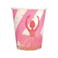 Set 8 Pahare Carton Balerina, Diametru 8,7 cm