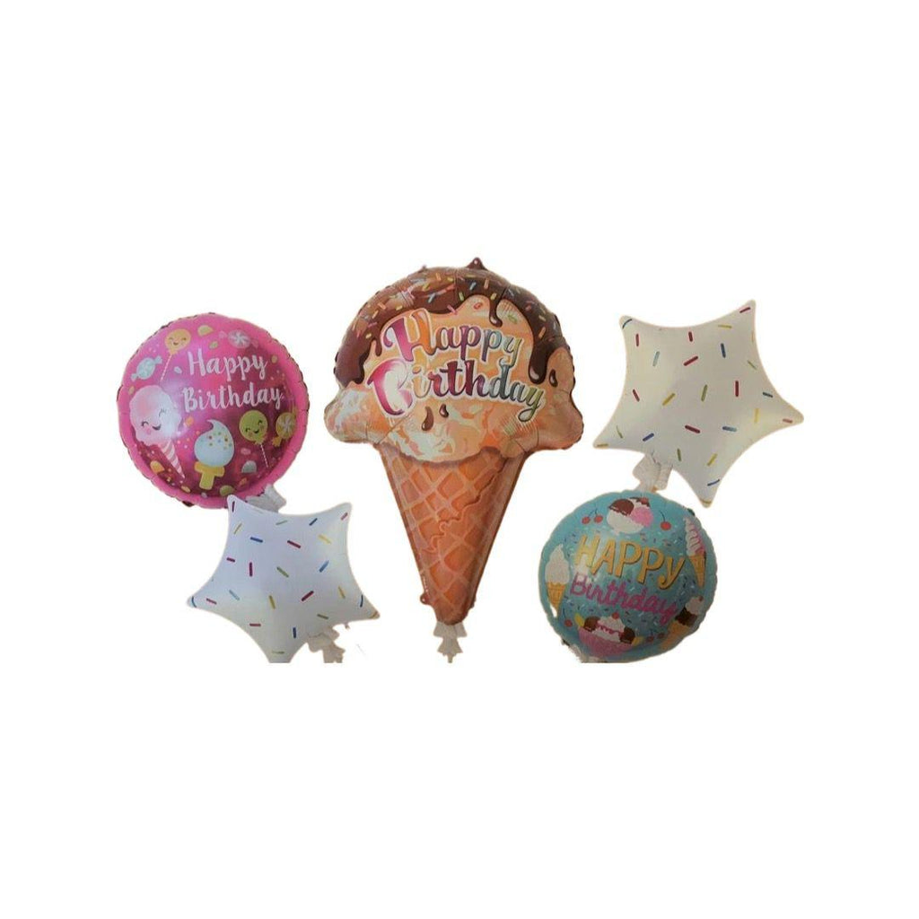 Balon Folie "Happy Birthday", Set 5 Piese - nuria.store.ro