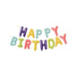 Set Baloane Folie Litere Happy Birthday, Diverse Culori Pastel, 40 cm x 6 m - nuria.store.ro