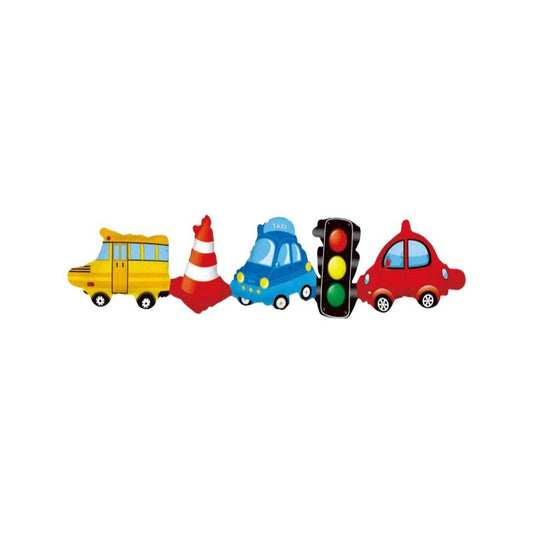 Baloane Folie Masini si Semafor, 103.5 x 32 cm - Set 5 bucati - nuria.store.ro