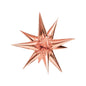 Balon Folie Stea 3D, Rose Gold - 60 cm - nuria.store.ro