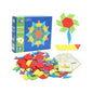Tangram - 130 Piese din Lemn - Joc de Logica, Forme Geometrice - nuria.store.ro