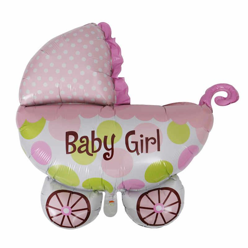 Balon Folie, figurina Carucior "Baby Girl", Roz - 71/79 cm - nuria.store.ro