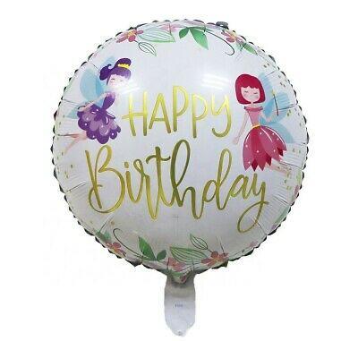 Balon Folie Rotund cu Desen Zane "Happy Borthday" - nuria.store.ro