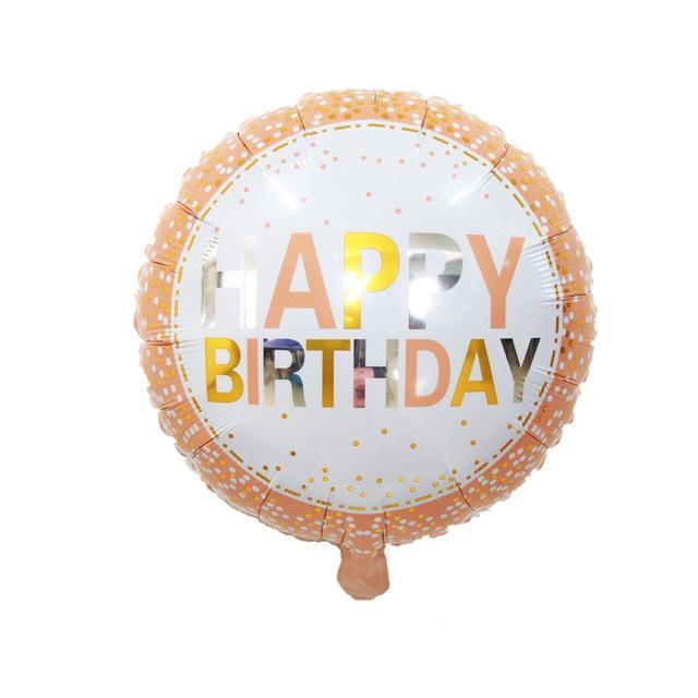 Balon Folie Rotund "Happy Birthday" Piersica - nuria.store.ro