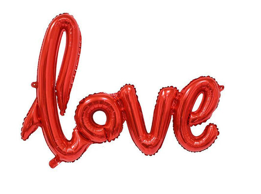 Balon Folie, Litere LOVE, Rosu - nuria.store.ro