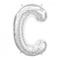 Balon Folie, Litera C, Argintiu - 15 cm - nuria.store.ro