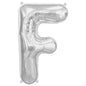 Balon Folie, Litera F, Argintiu - 15 cm - nuria.store.ro