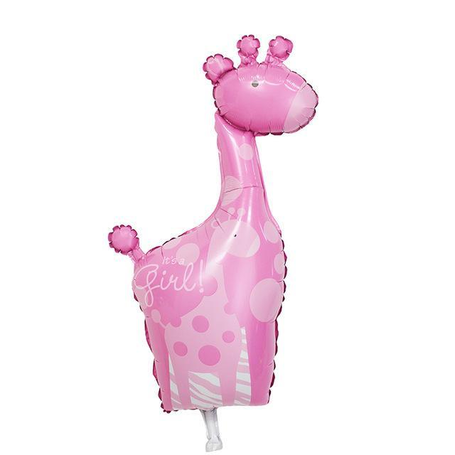 Balon Folie mini, figurina Girafa, text "It's a Girl", Roz - 36 cm - nuria.store.ro