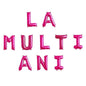 Balon Folie, set "La Multi Ani", Roz - 40 cm - nuria.store.ro
