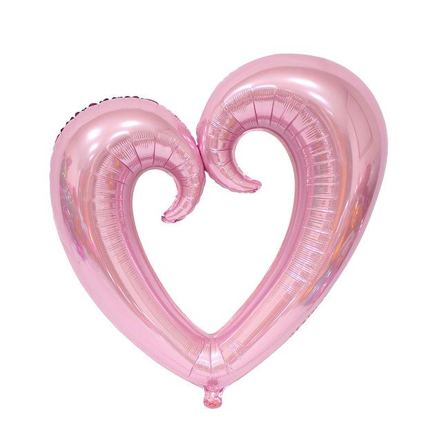 Balon Folie, Forma Inima, Roz Pal - 46 cm - nuria.store.ro