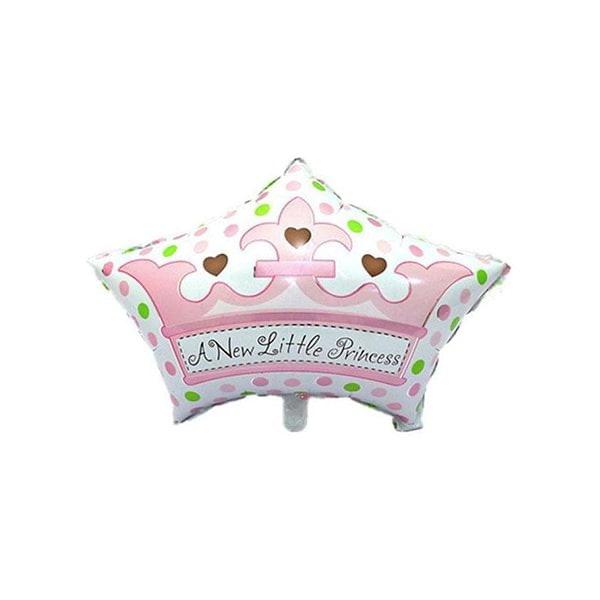 Balon Folie, figurina Coronita cu Text "A New Little Princess" - nuria.store.ro