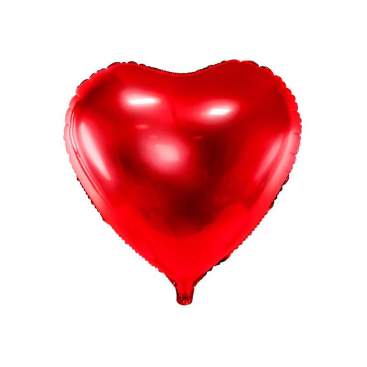 Balon Folie, Forma Inima, Rosu - 45 cm - nuria.store.ro