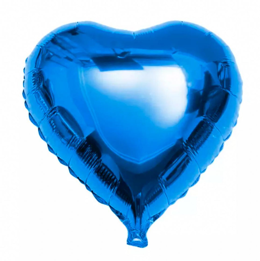 Balon Folie, Forma Inima, Albastru - 45 cm - nuria.store.ro