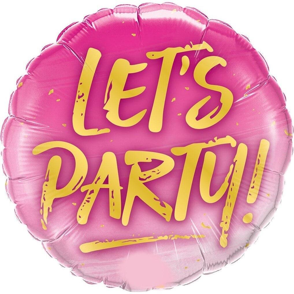 Balon Folie Rotund "Let's Party" - nuria.store.ro