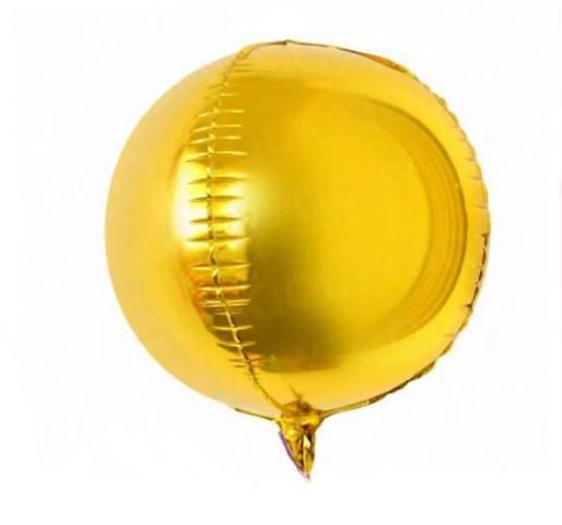 Balon Folie Sfera, Auriu Mat - 25 cm - nuria.store.ro