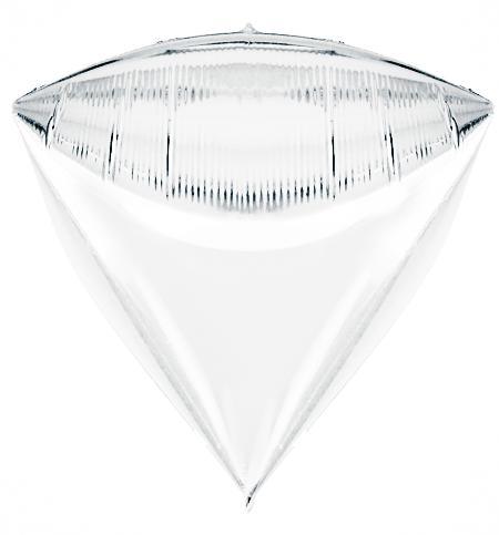 Baloane Folie Piramida, Diamant Alb - nuria.store.ro
