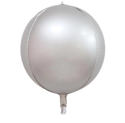 Balon Folie Sfera, Argintiu Mat - 60 cm - nuria.store.ro